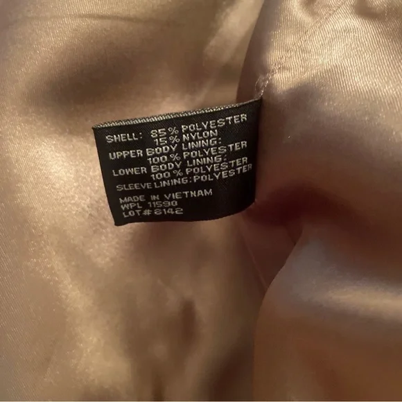 WEATHERPROOF Tan Classic Lightweight Stand Collar Windbreaker Jacket Large lcsr - Picture 6 of 11